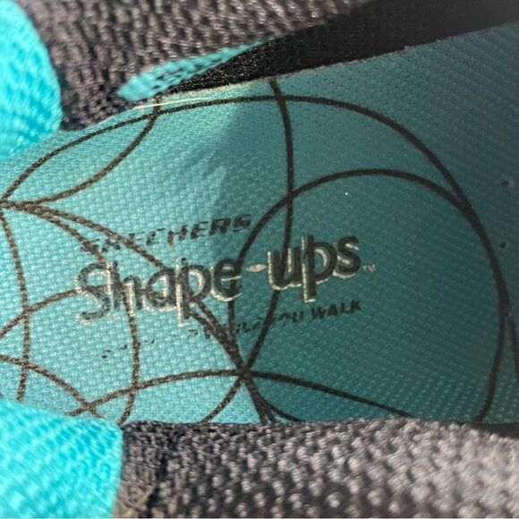 Skechers Shape Ups black Teal blue size 8.5 women’s shoes exercise workout - Picture 6 of 9